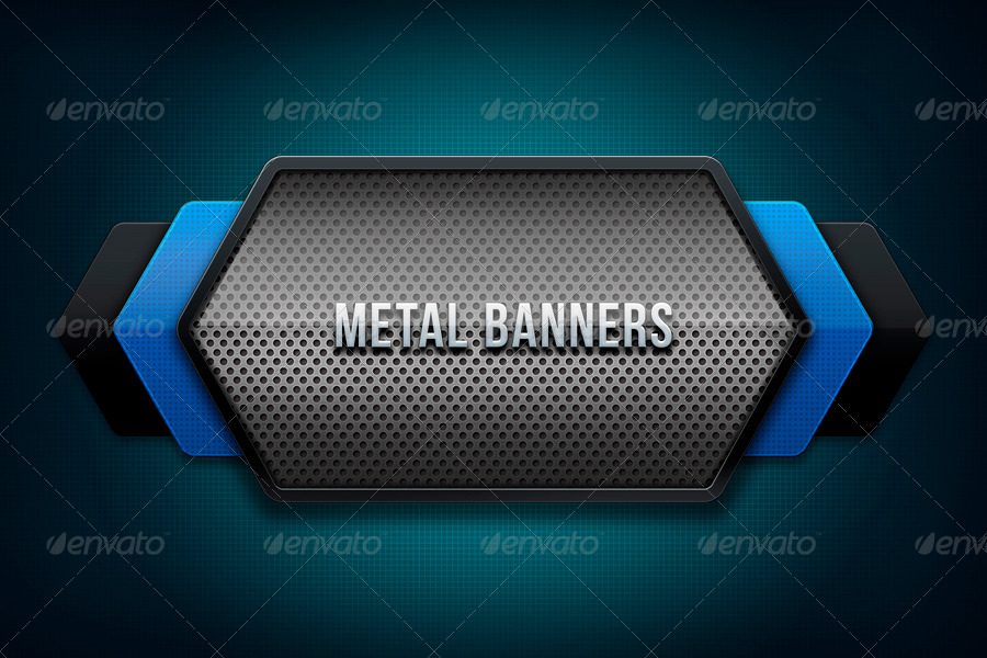Metal Banners by creativeartx | GraphicRiver